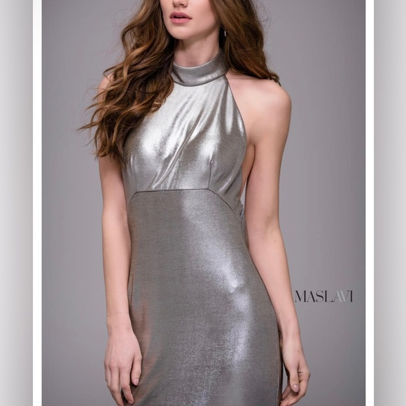 Jovani Halter Backless Dress - Picture 5 of 5